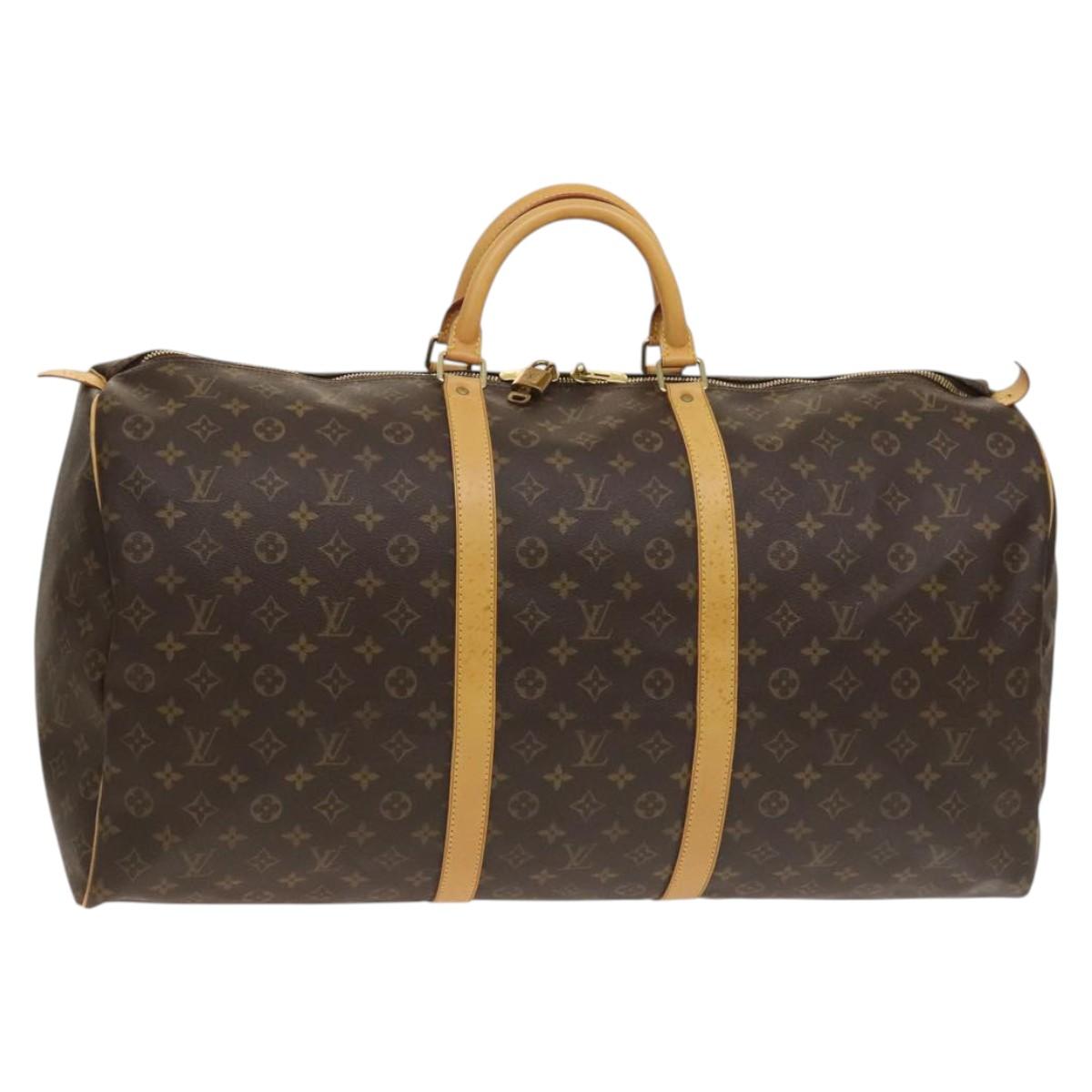 LOUIS VUITTON Monogram Keepall 60 Boston Bag M41422 LV Auth 130019