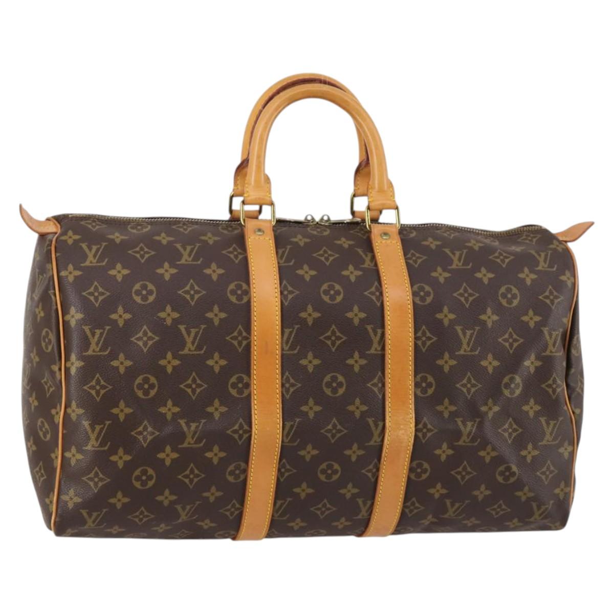 LOUIS VUITTON Monogram Keepall 45 Boston Bag M41428 LV Auth 130034
