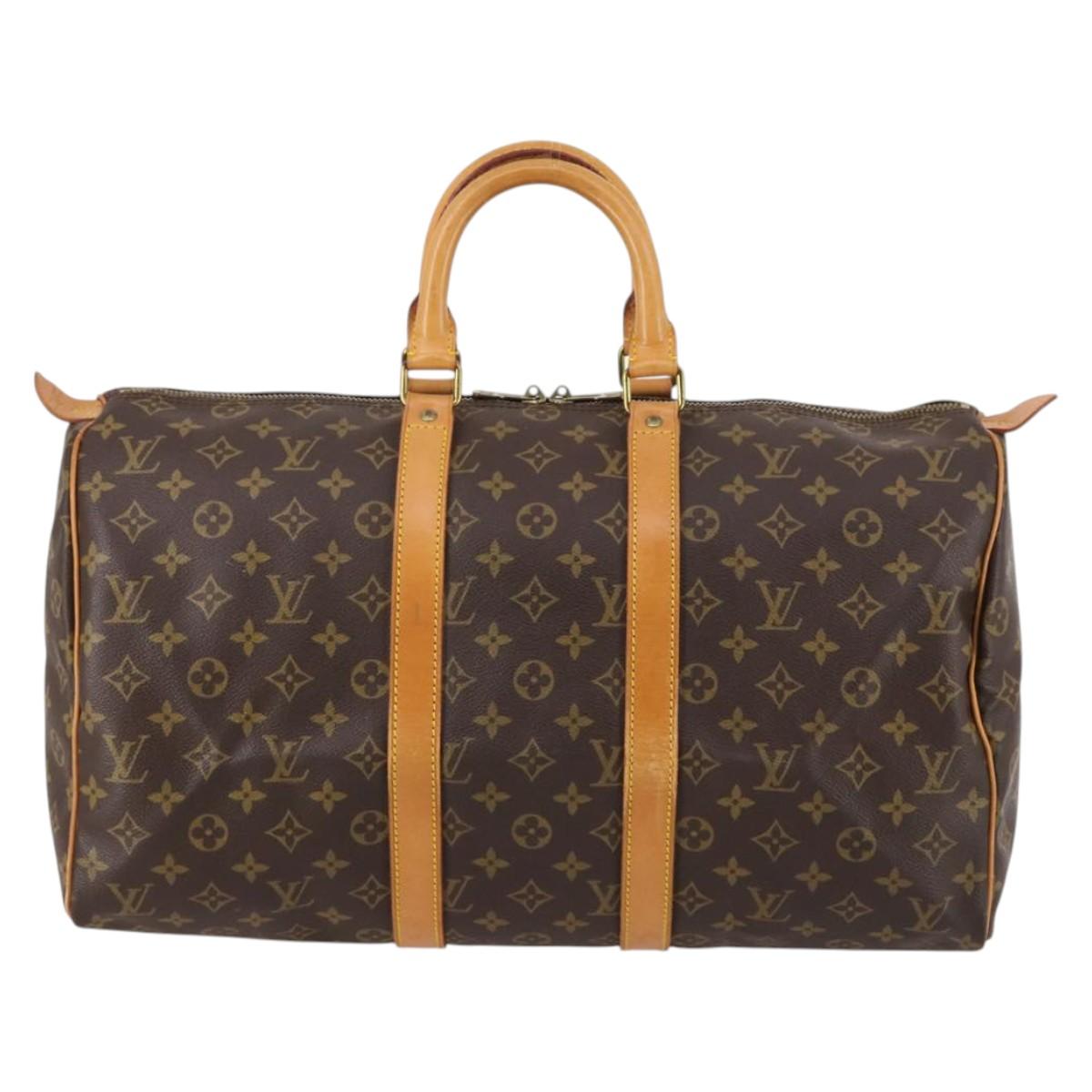 LOUIS VUITTON Monogram Keepall 45 Boston Bag M41428 LV Auth 130034
