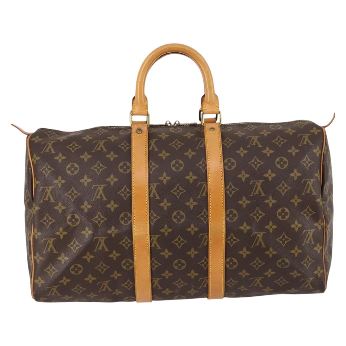 LOUIS VUITTON Monogram Keepall 45 Boston Bag M41428 LV Auth 130034