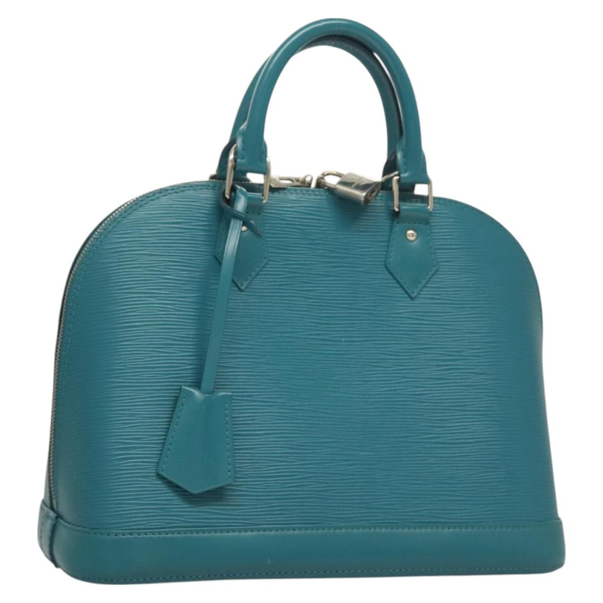 LOUIS VUITTON Epi Alma PM Hand Bag Cyan M40624 LV Auth 130038