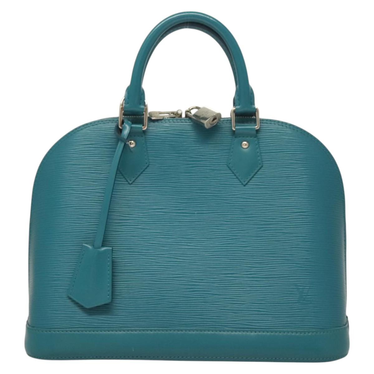 LOUIS VUITTON Epi Alma PM Hand Bag Cyan M40624 LV Auth 130038