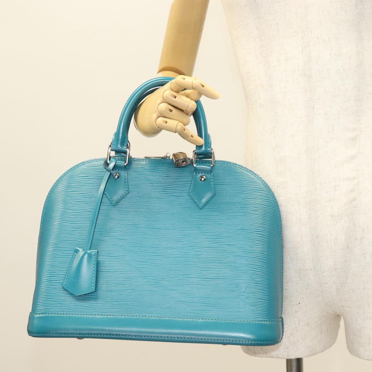 LOUIS VUITTON Epi Alma PM Hand Bag Cyan M40624 LV Auth 130038
