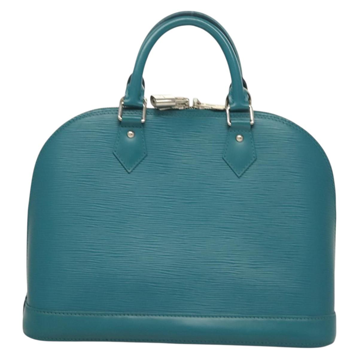 LOUIS VUITTON Epi Alma PM Hand Bag Cyan M40624 LV Auth 130038