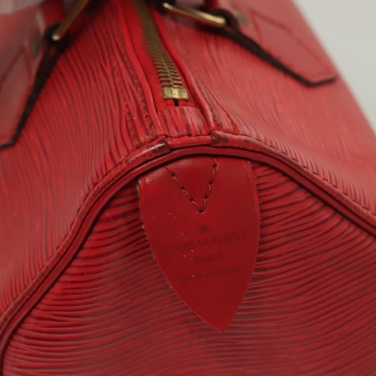 LOUIS VUITTON Epi Speedy 25 Hand Bag Castilian Red M43017 LV Auth 130045