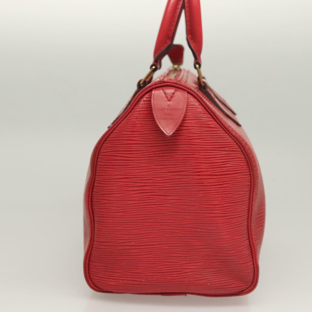 LOUIS VUITTON Epi Speedy 25 Hand Bag Castilian Red M43017 LV Auth 130045