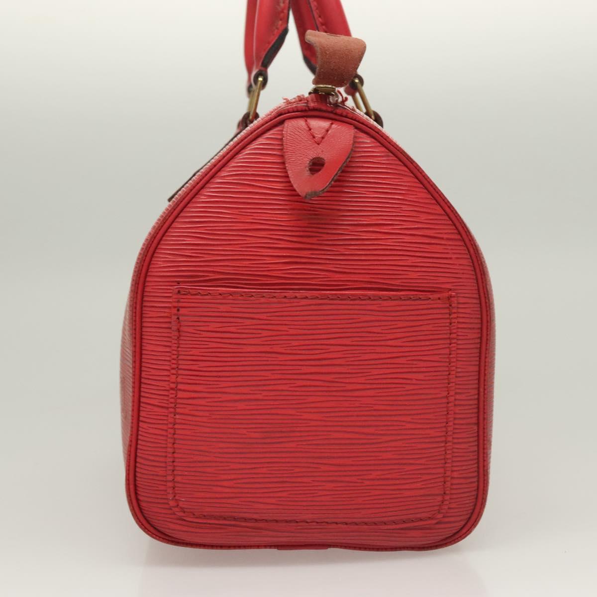 LOUIS VUITTON Epi Speedy 25 Hand Bag Castilian Red M43017 LV Auth 130045