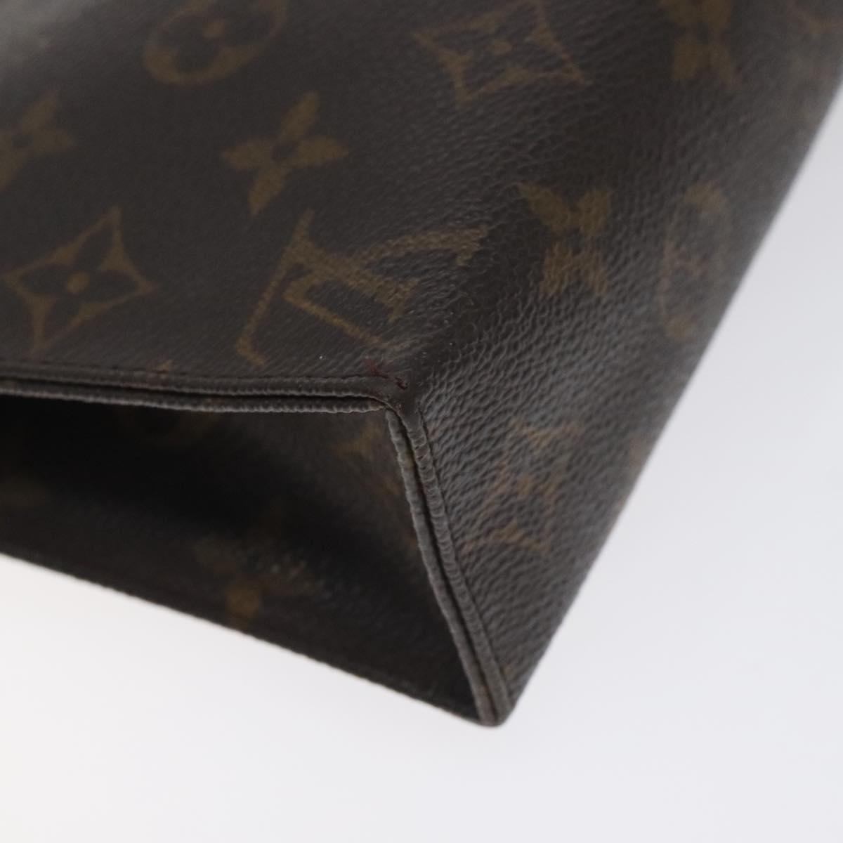 LOUIS VUITTON Monogram Poche Toilette 19 Pouch M47544 LV Auth 130051