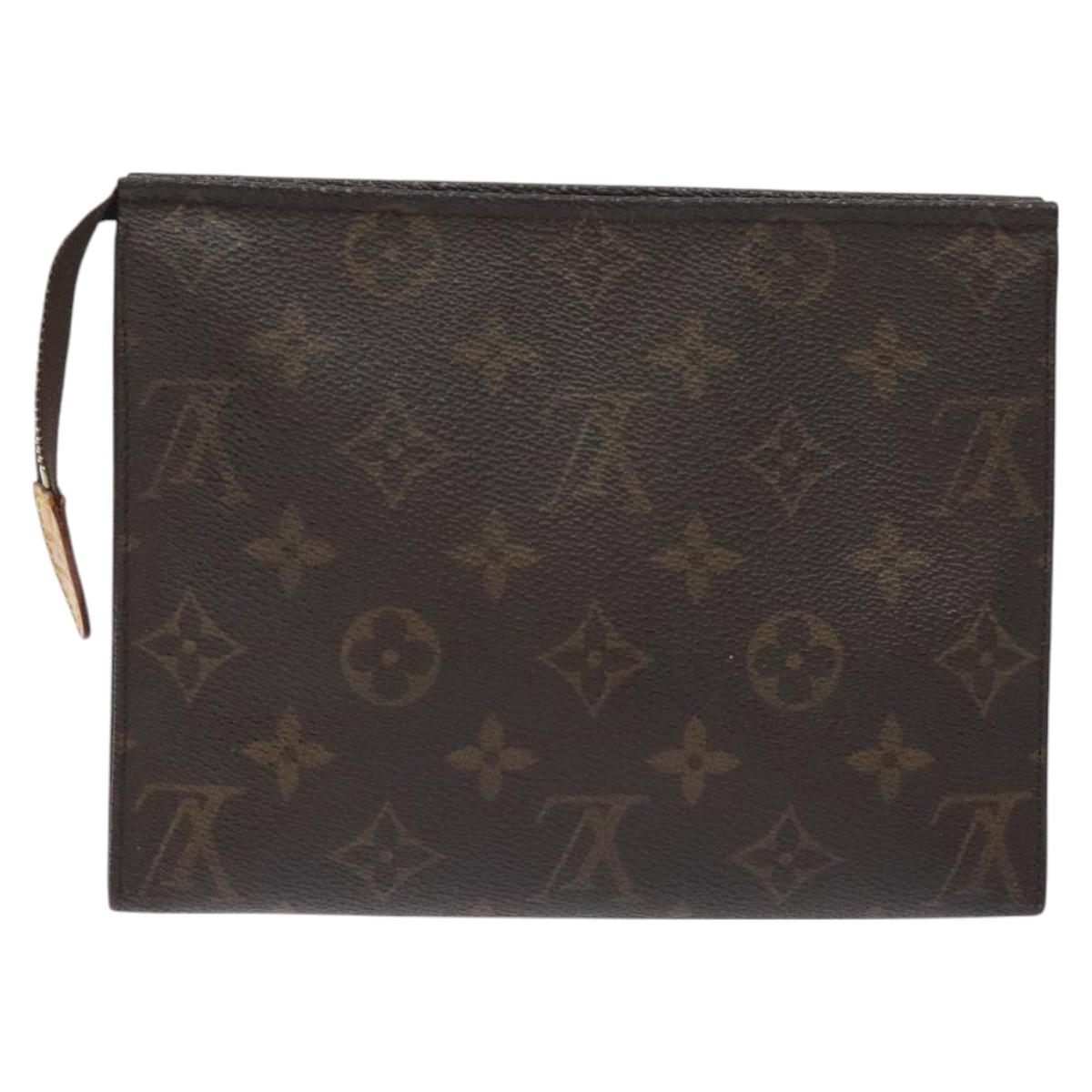 LOUIS VUITTON Monogram Poche Toilette 19 Pouch M47544 LV Auth 130051
