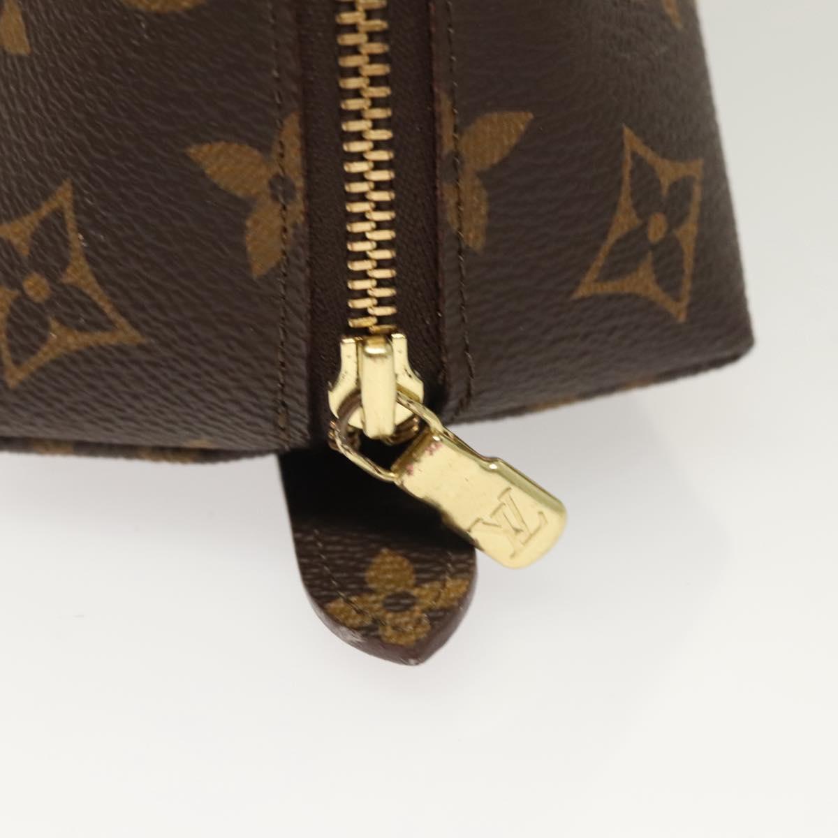 LOUIS VUITTON Monogram Trousse Demi Ronde Cosmetic Pouch M47520 LV Auth 130054