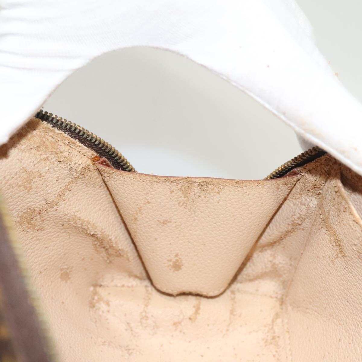 LOUIS VUITTON Monogram Trousse Demi Ronde Cosmetic Pouch M47520 LV Auth 130054