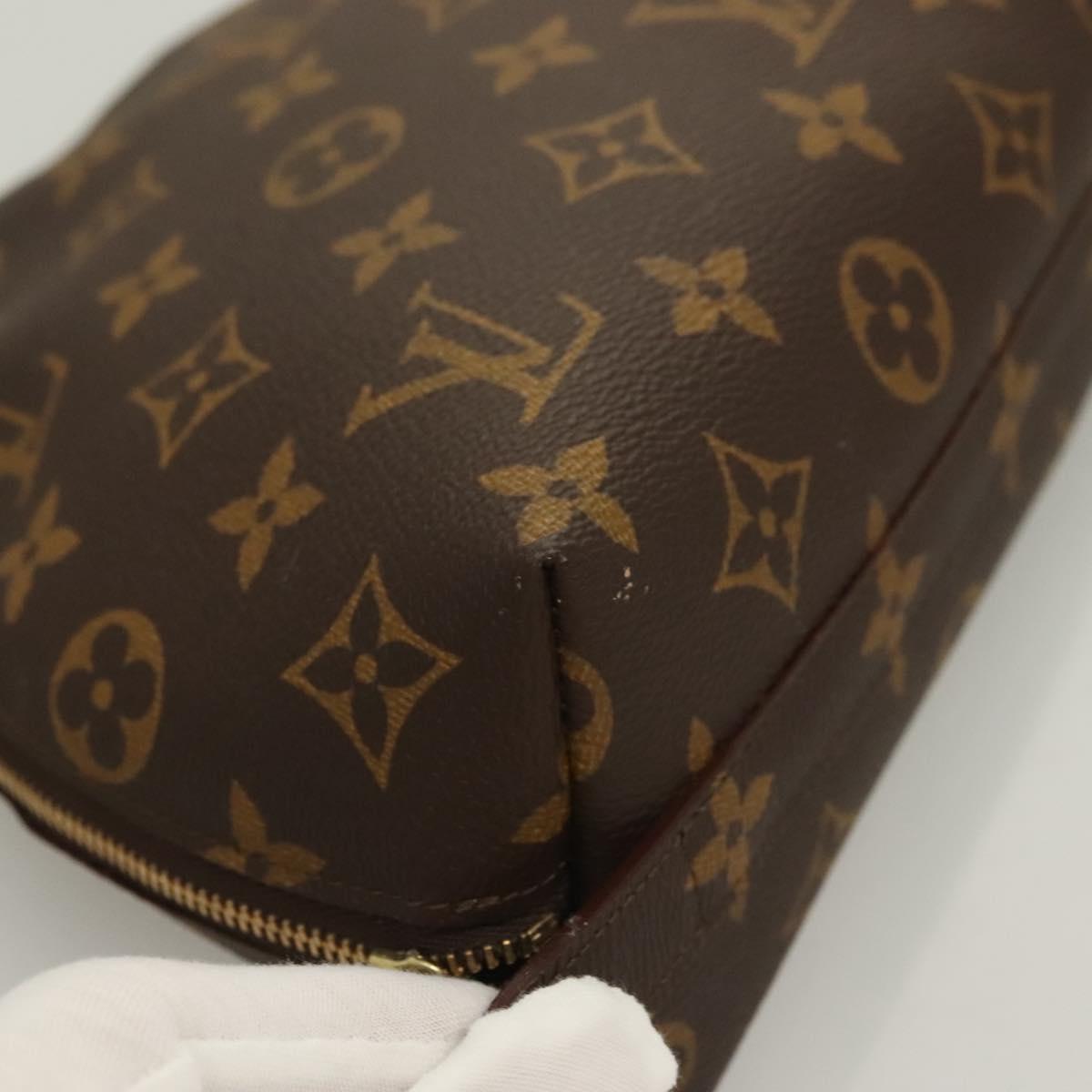 LOUIS VUITTON Monogram Trousse Demi Ronde Cosmetic Pouch M47520 LV Auth 130054