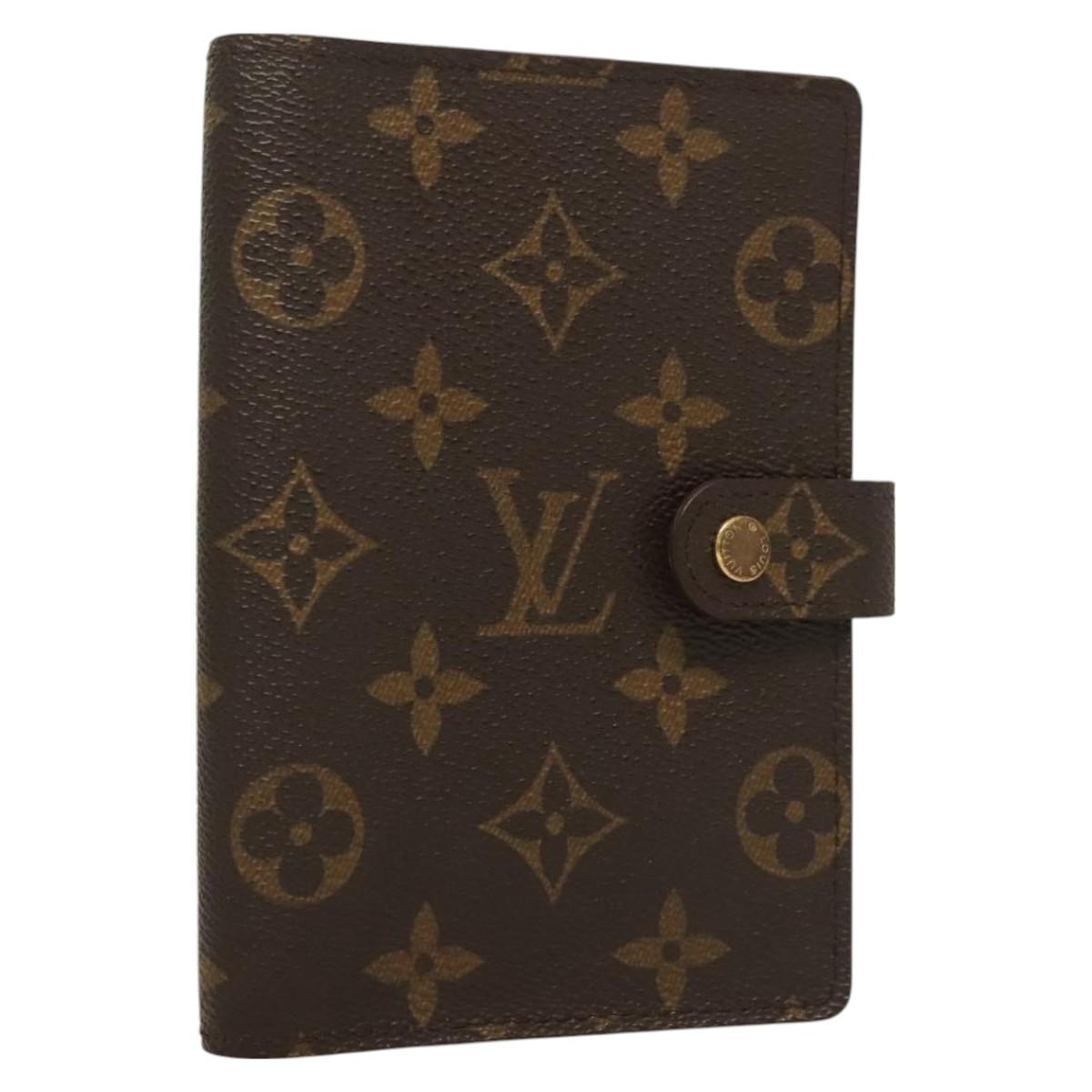 LOUIS VUITTON Monogram Agenda PM Day Planner Cover R20005 LV Auth 130056