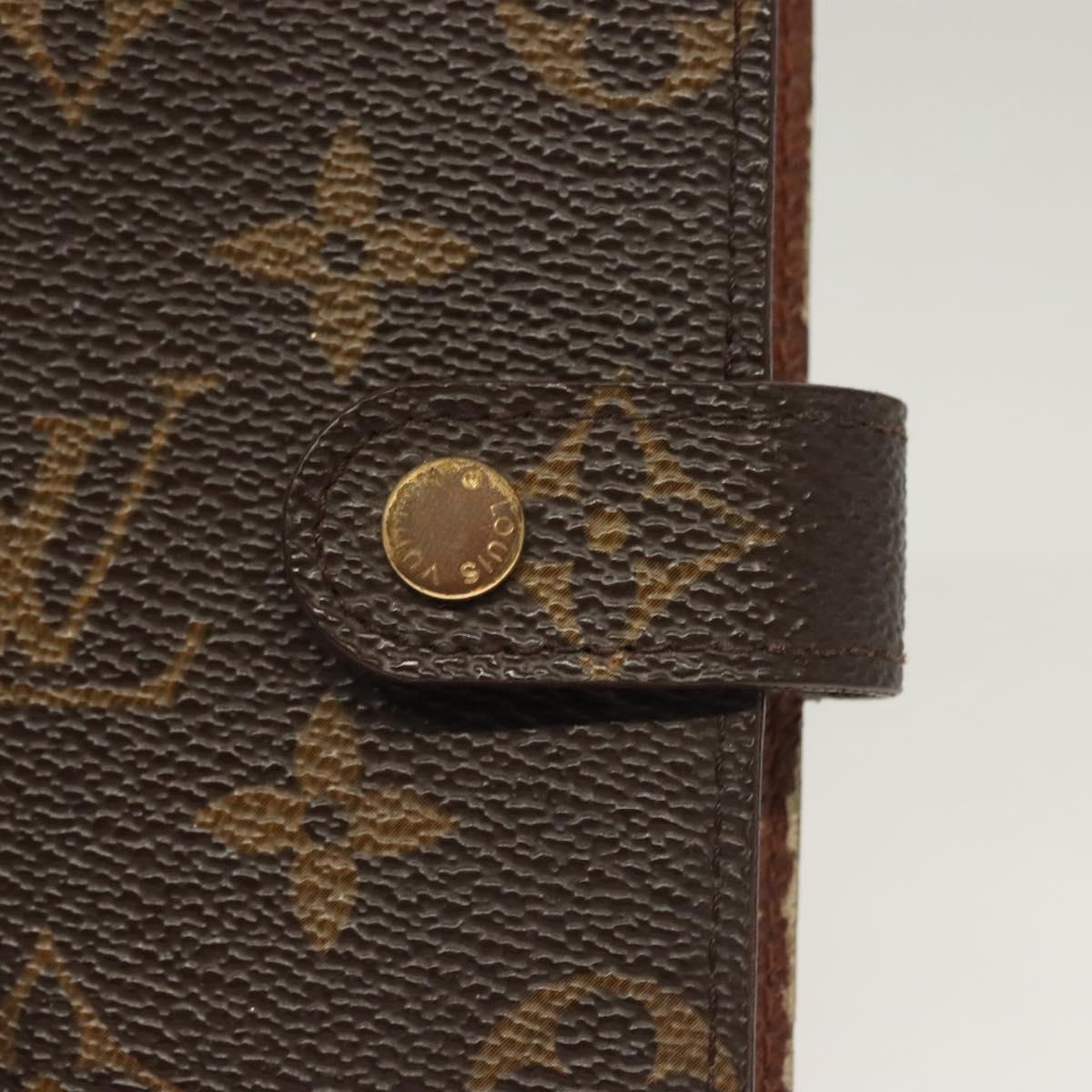 LOUIS VUITTON Monogram Agenda PM Day Planner Cover R20005 LV Auth 130056
