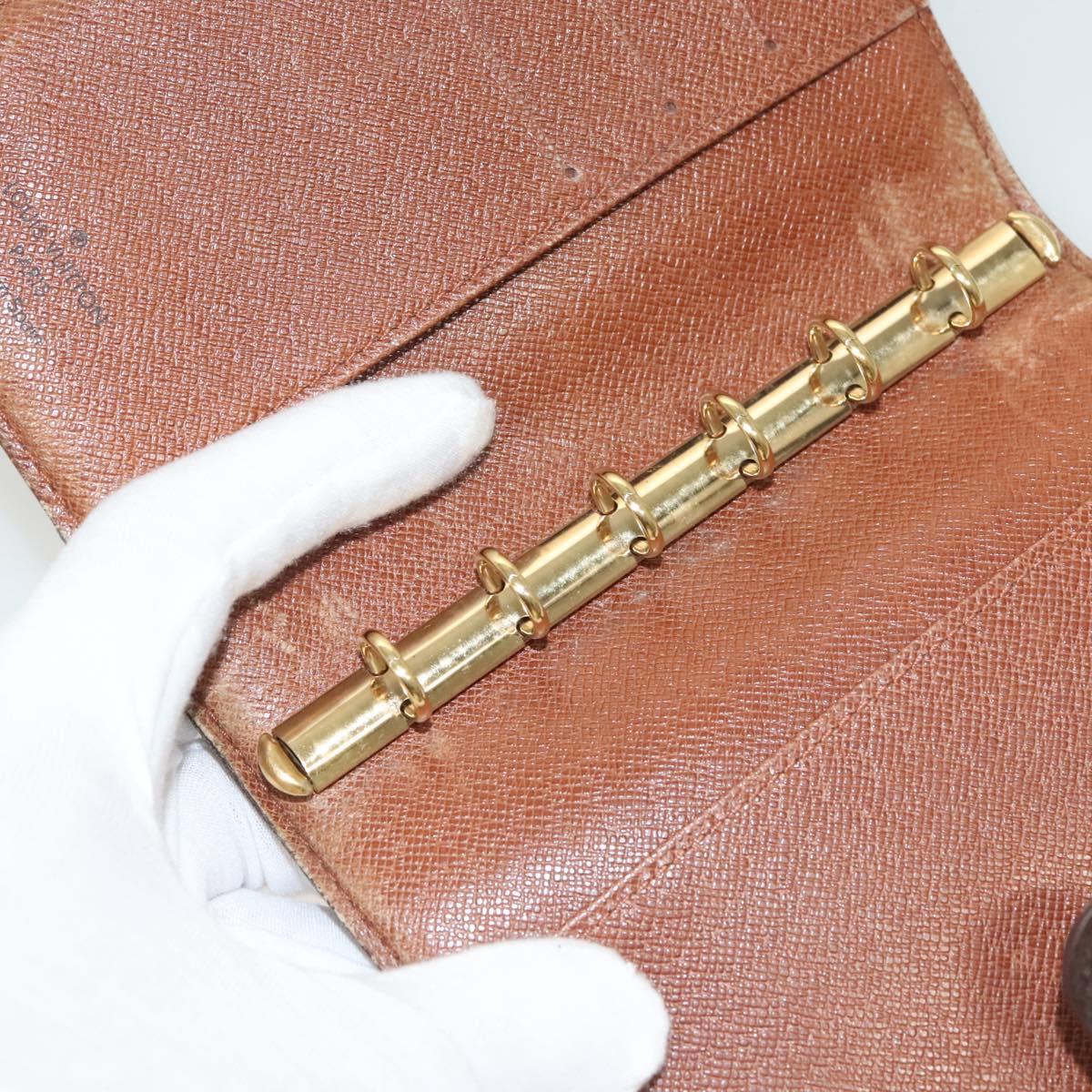 LOUIS VUITTON Monogram Agenda PM Day Planner Cover R20005 LV Auth 130056