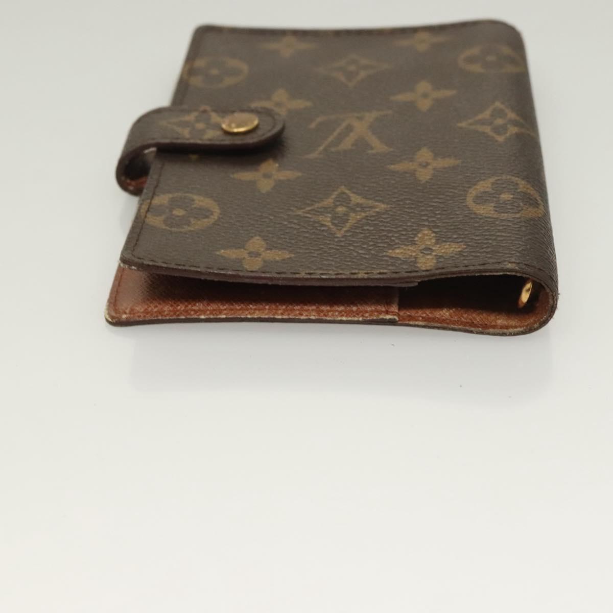LOUIS VUITTON Monogram Agenda PM Day Planner Cover R20005 LV Auth 130056