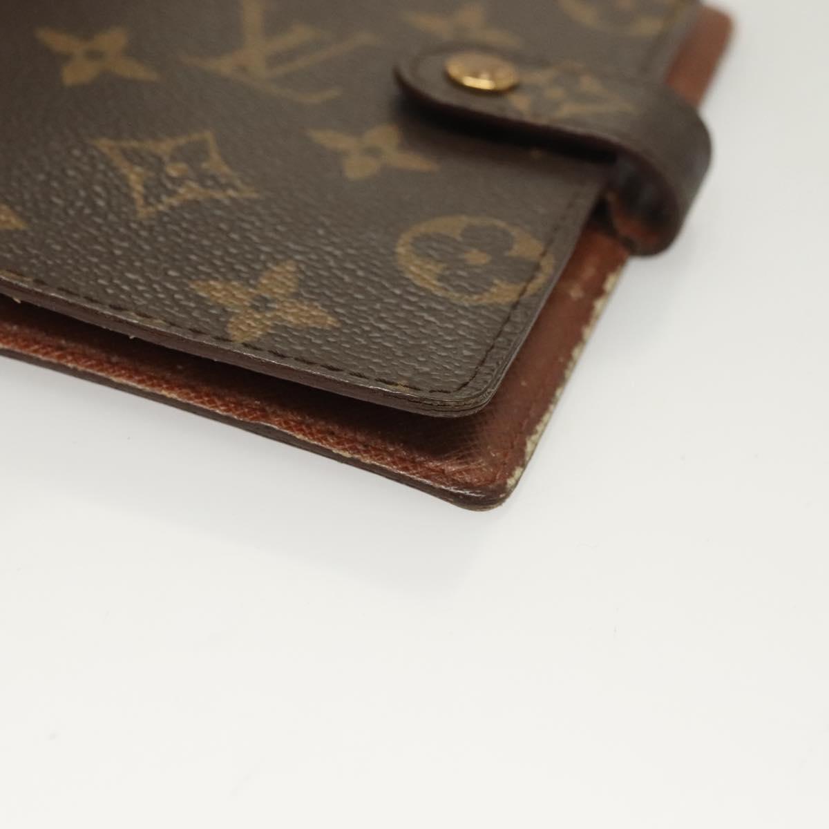 LOUIS VUITTON Monogram Agenda PM Day Planner Cover R20005 LV Auth 130056