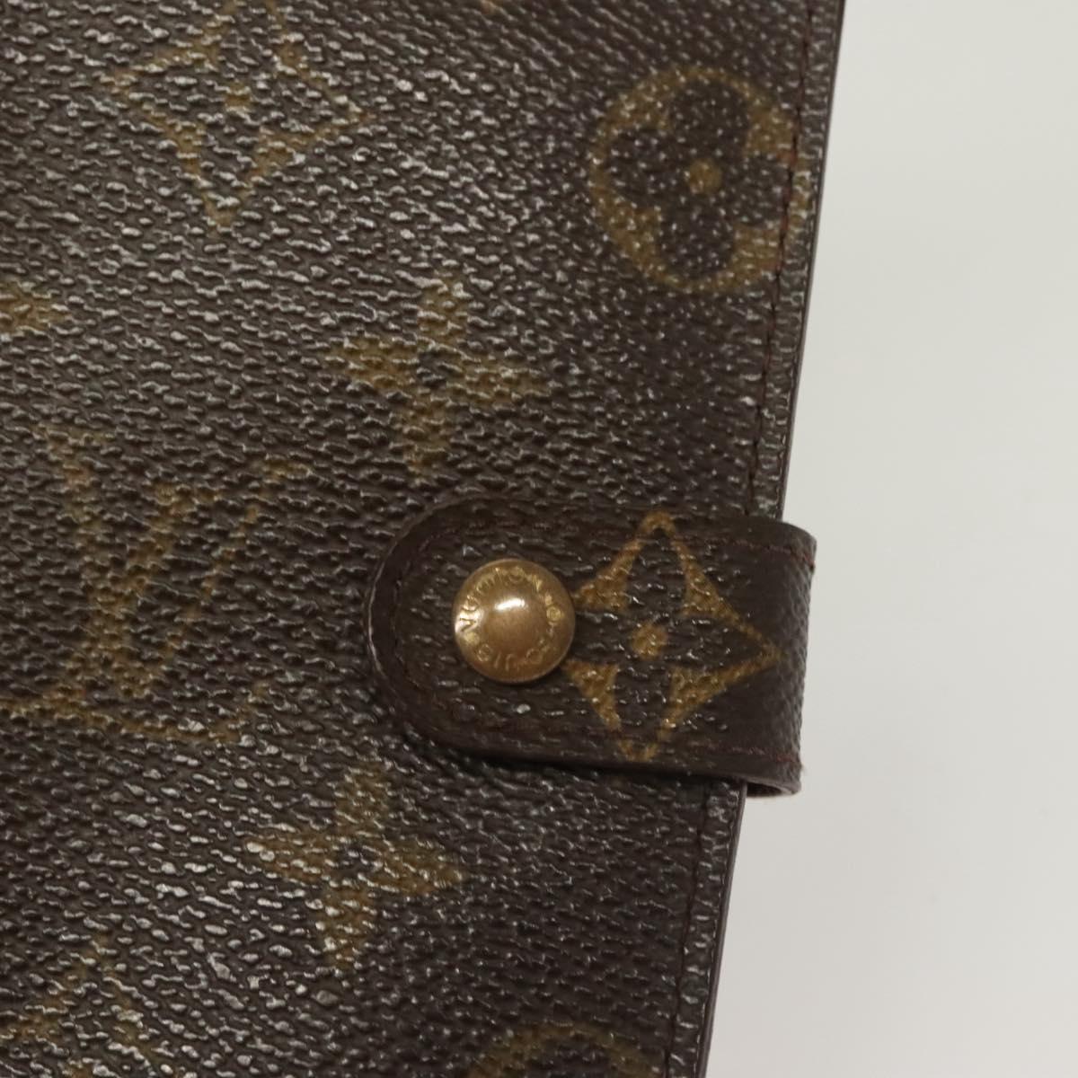 LOUIS VUITTON Monogram Agenda PM Day Planner Cover R20005 LV Auth 130057