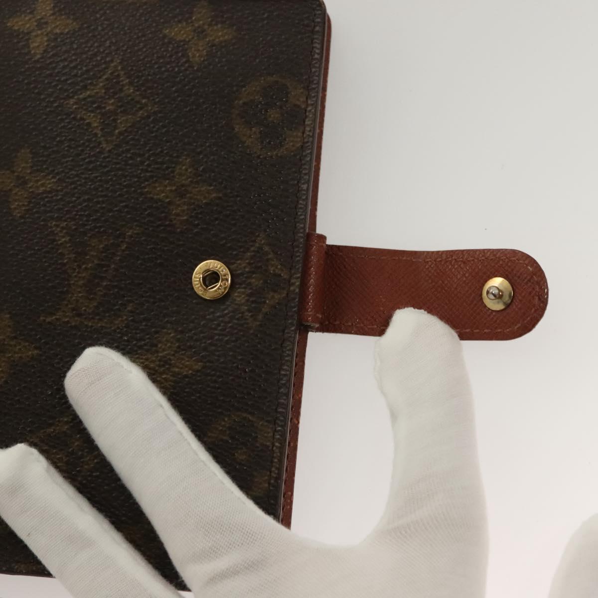 LOUIS VUITTON Monogram Agenda PM Day Planner Cover R20005 LV Auth 130057
