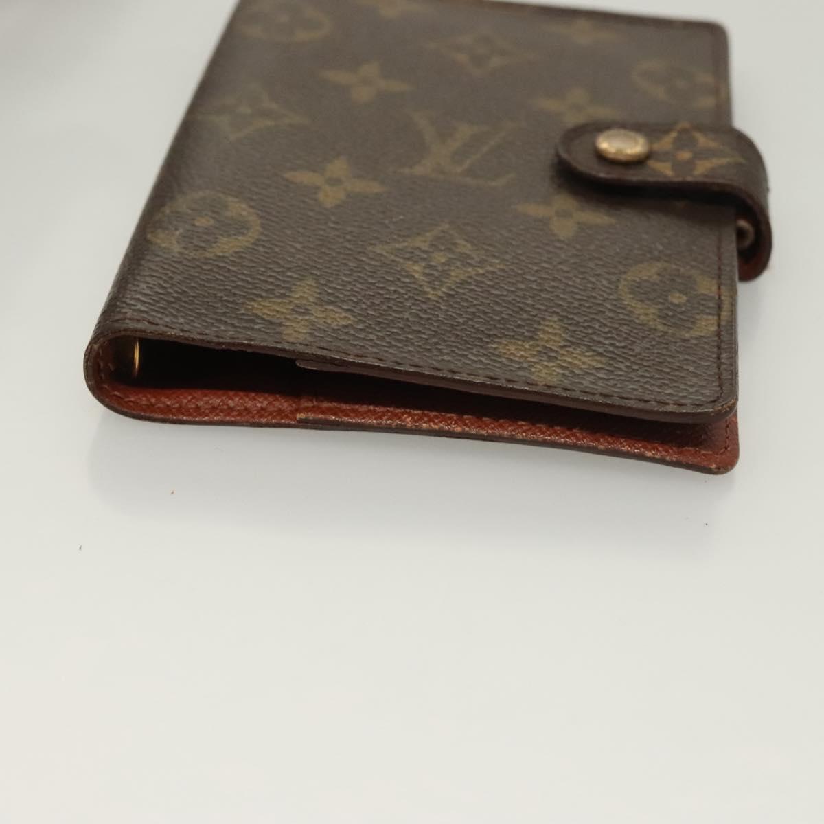 LOUIS VUITTON Monogram Agenda PM Day Planner Cover R20005 LV Auth 130057