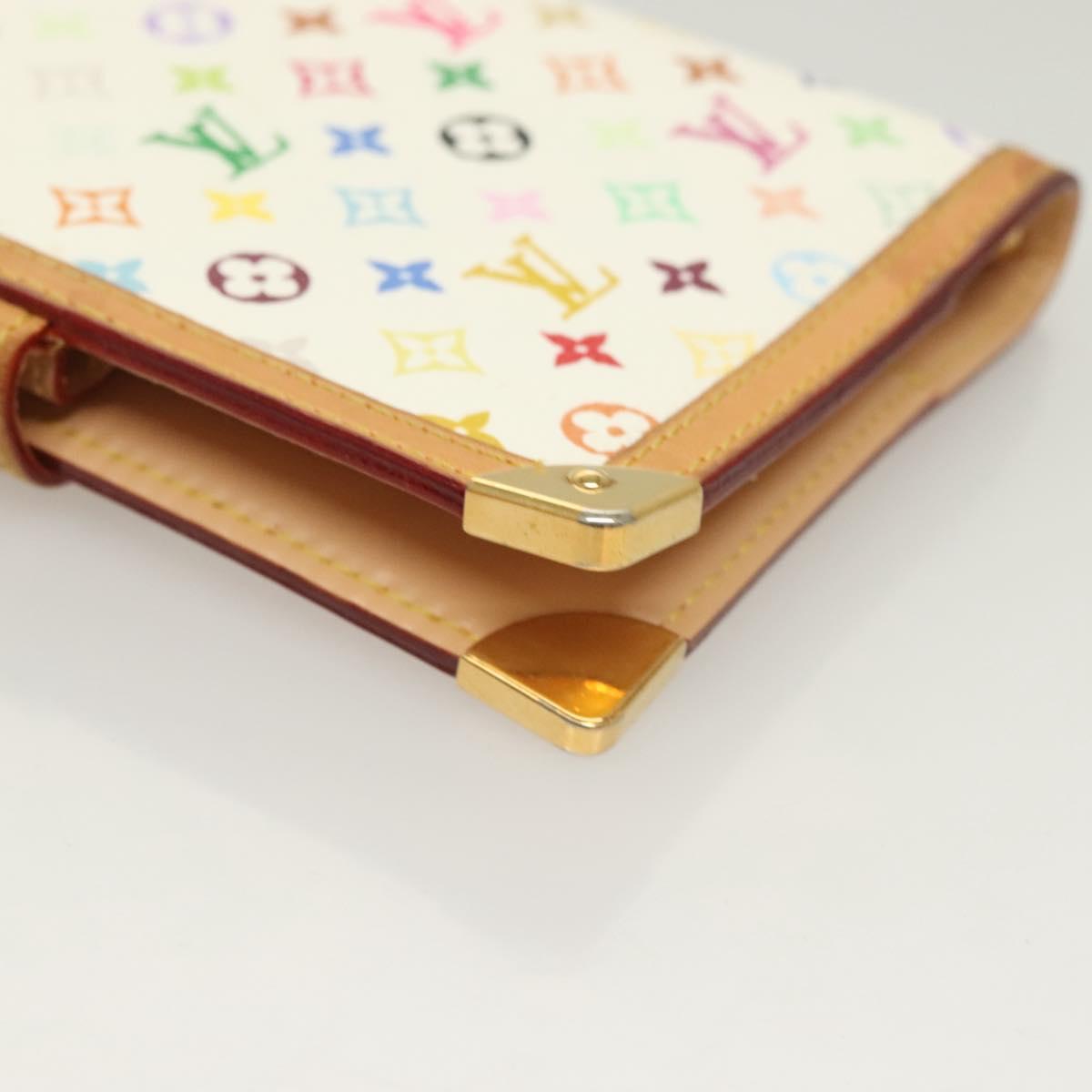 LOUIS VUITTON Multicolor Agenda PM Day Planner Cover White R21074 Auth 130058