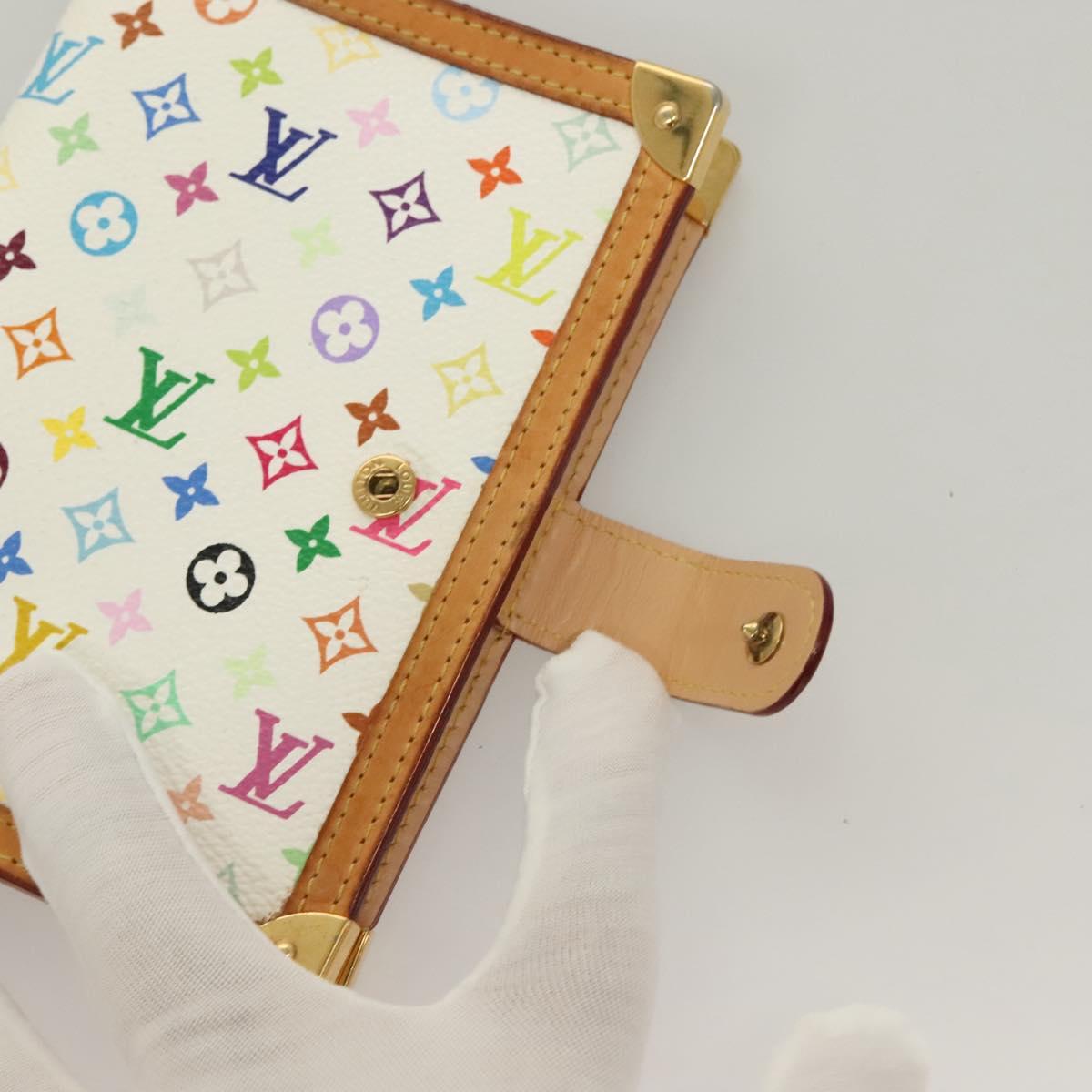 LOUIS VUITTON Multicolor Agenda PM Day Planner Cover White R21074 Auth 130058