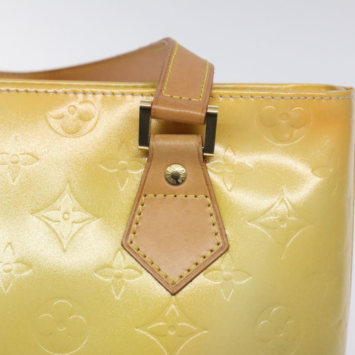 LOUIS VUITTON Monogram Vernis Houston Hand Bag Gris M91053 LV Auth 130063