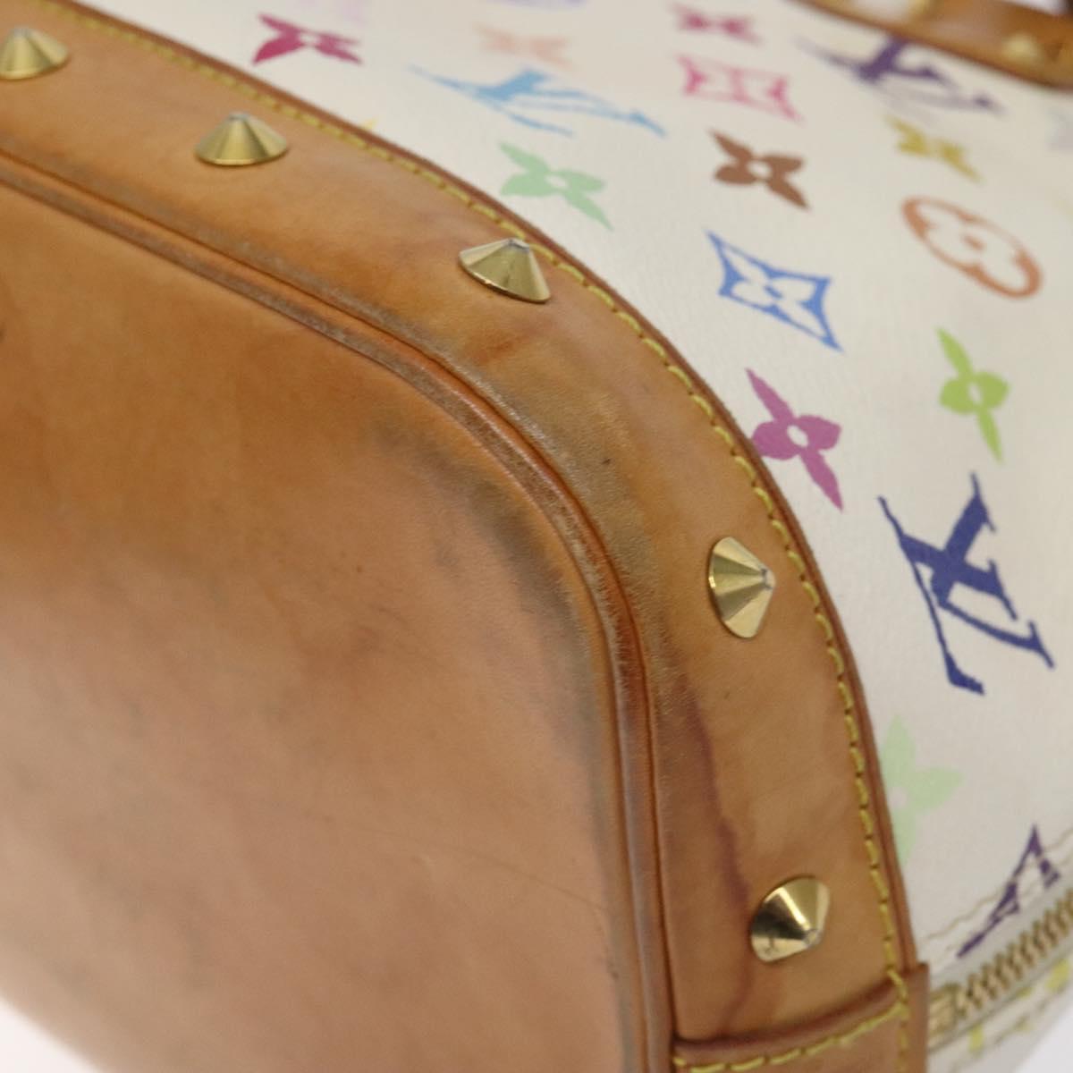 LOUIS VUITTON Monogram Multicolor Alma Hand Bag White M92647 LV Auth 130066