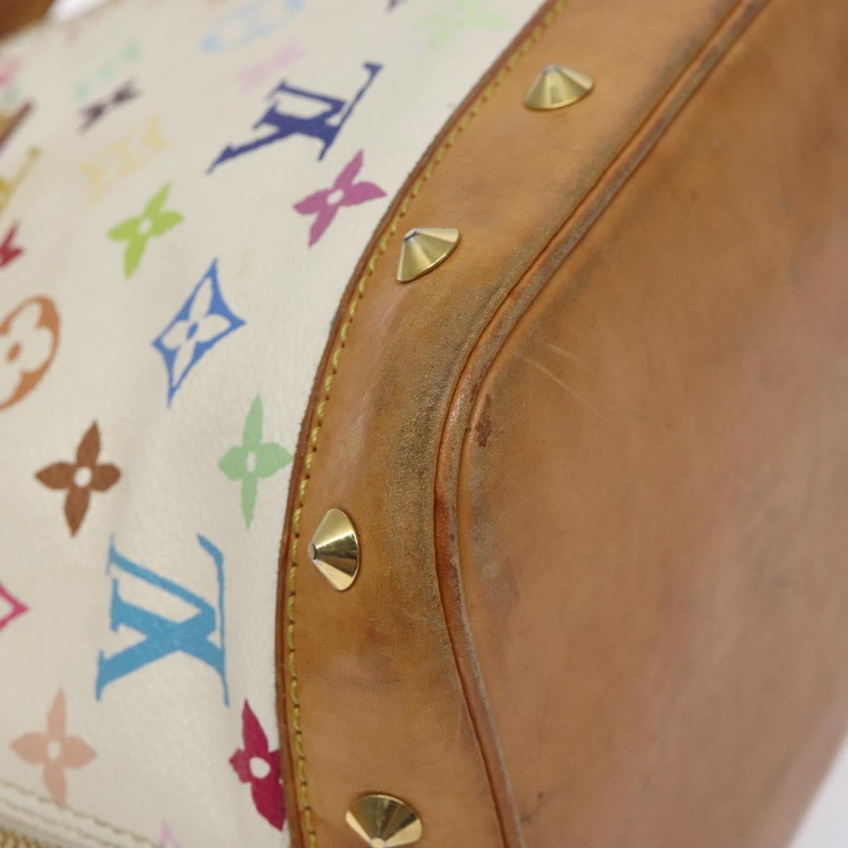 LOUIS VUITTON Monogram Multicolor Alma Hand Bag White M92647 LV Auth 130066