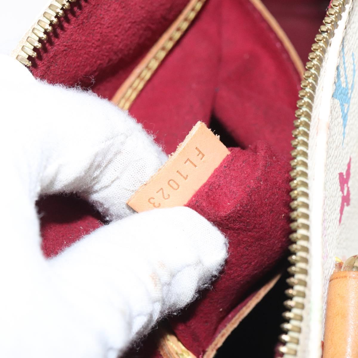 LOUIS VUITTON Monogram Multicolor Alma Hand Bag White M92647 LV Auth 130066