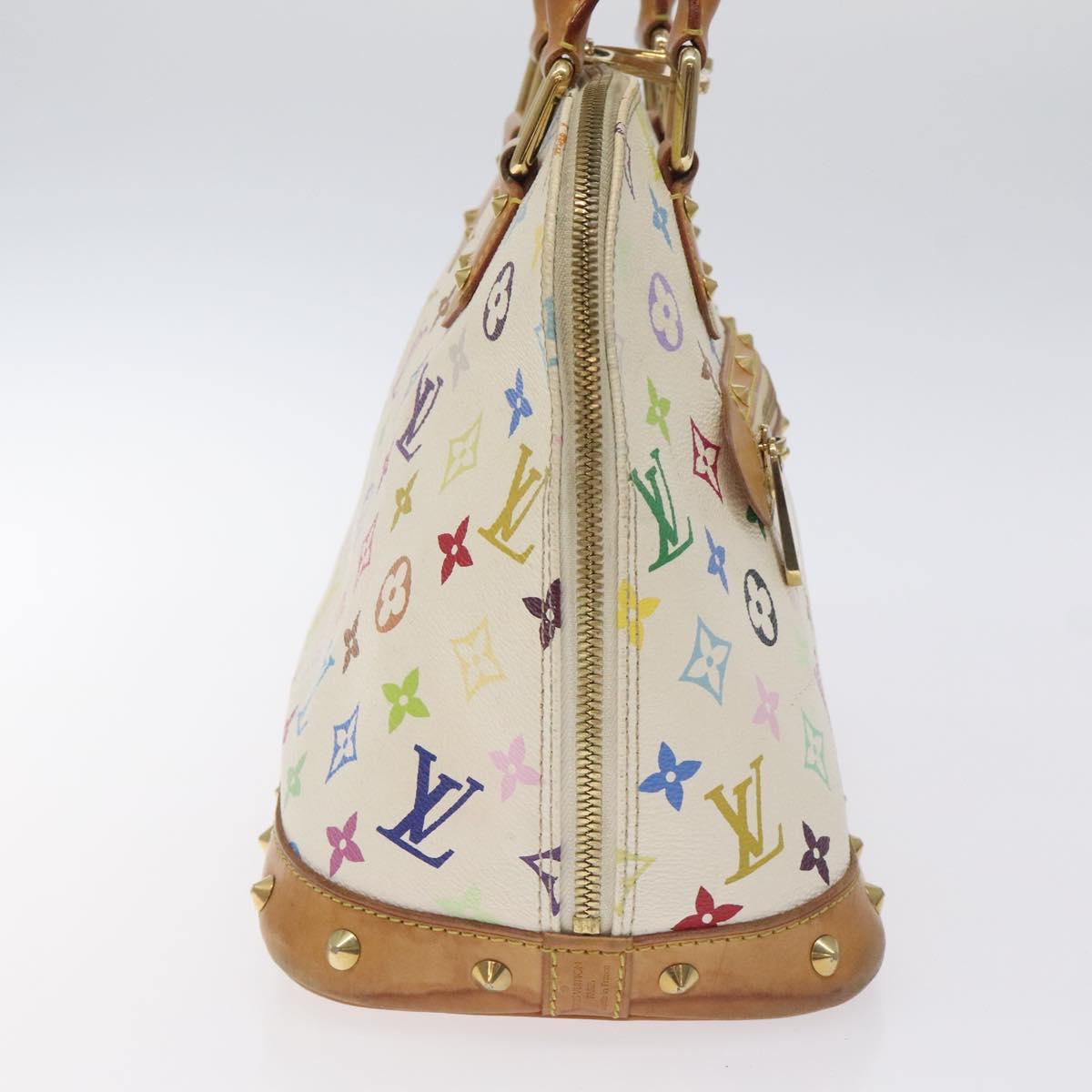 LOUIS VUITTON Monogram Multicolor Alma Hand Bag White M92647 LV Auth 130066