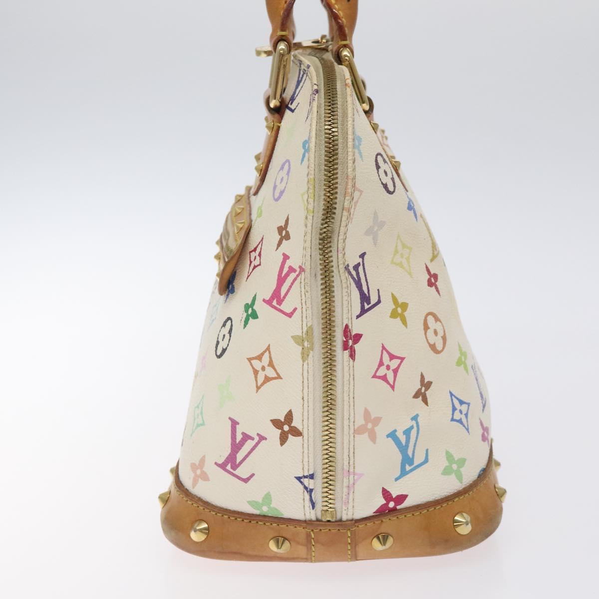 LOUIS VUITTON Monogram Multicolor Alma Hand Bag White M92647 LV Auth 130066