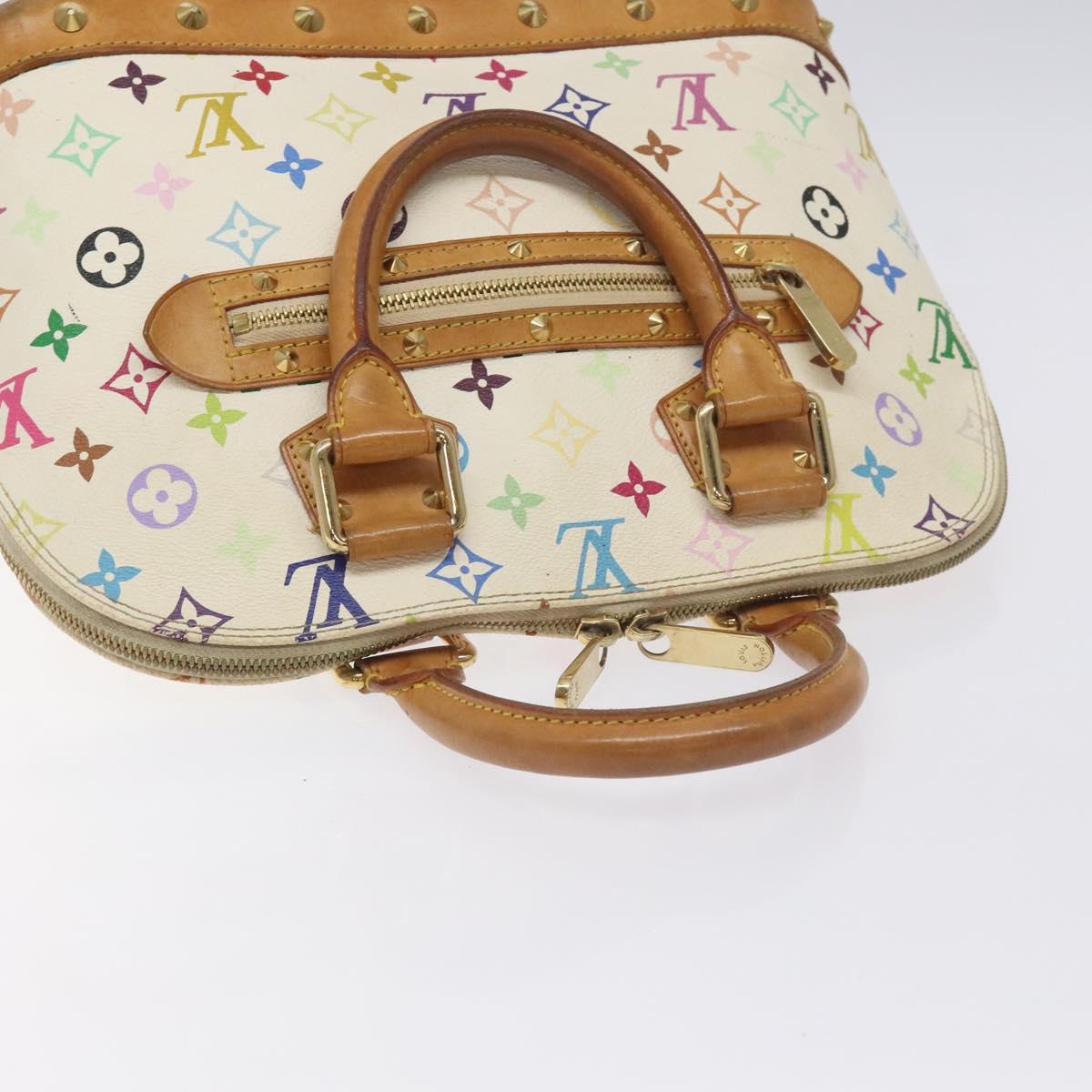 LOUIS VUITTON Monogram Multicolor Alma Hand Bag White M92647 LV Auth 130066