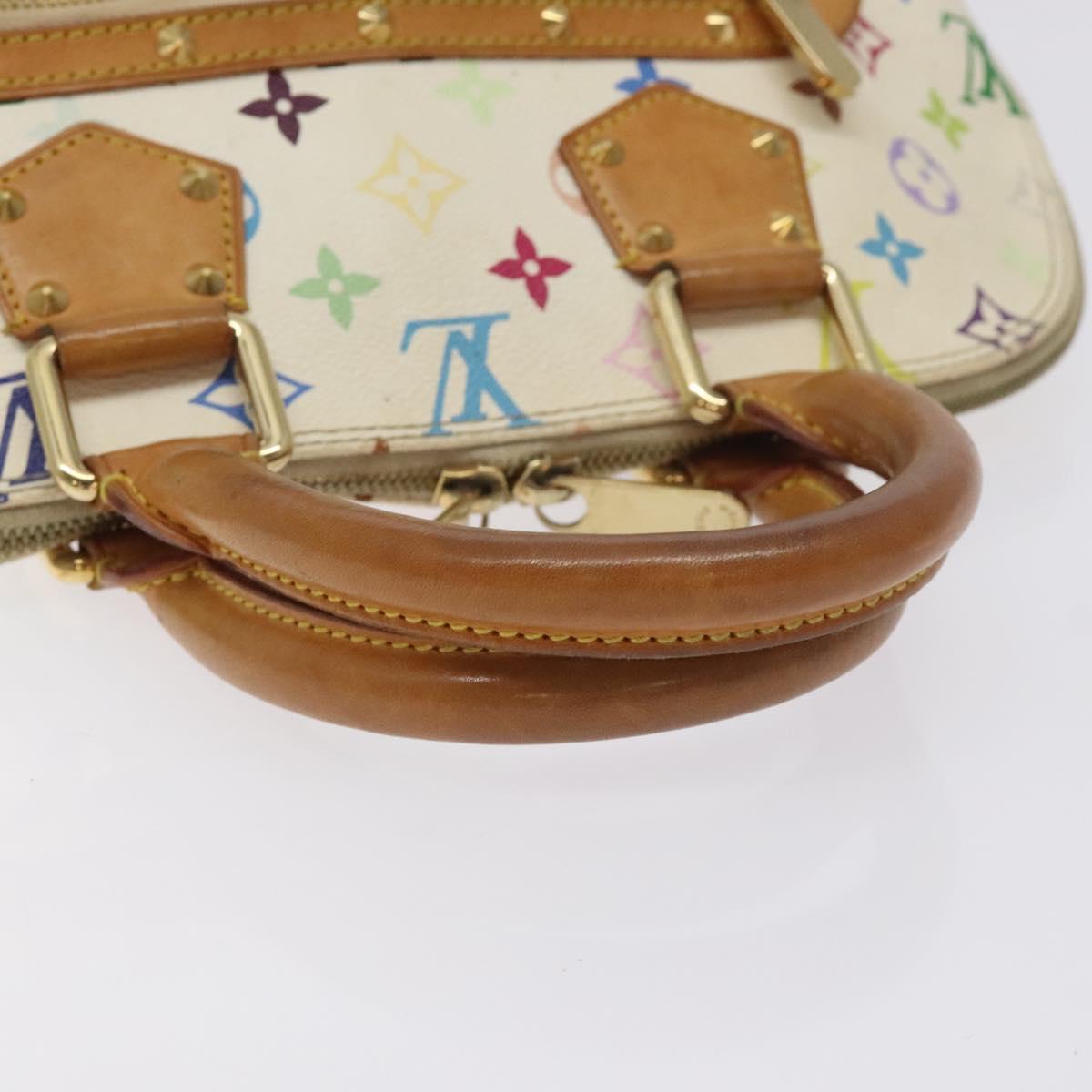 LOUIS VUITTON Monogram Multicolor Alma Hand Bag White M92647 LV Auth 130066