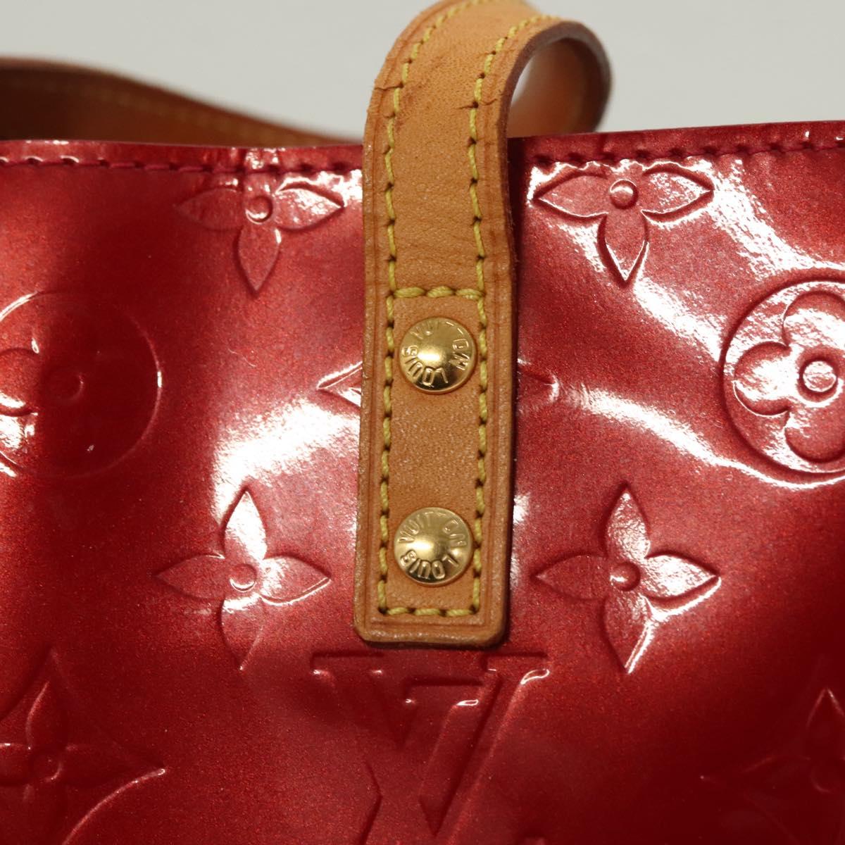 LOUIS VUITTON Monogram Vernis Reade PM Hand Bag Pomme D'amour M91990 Auth 130071