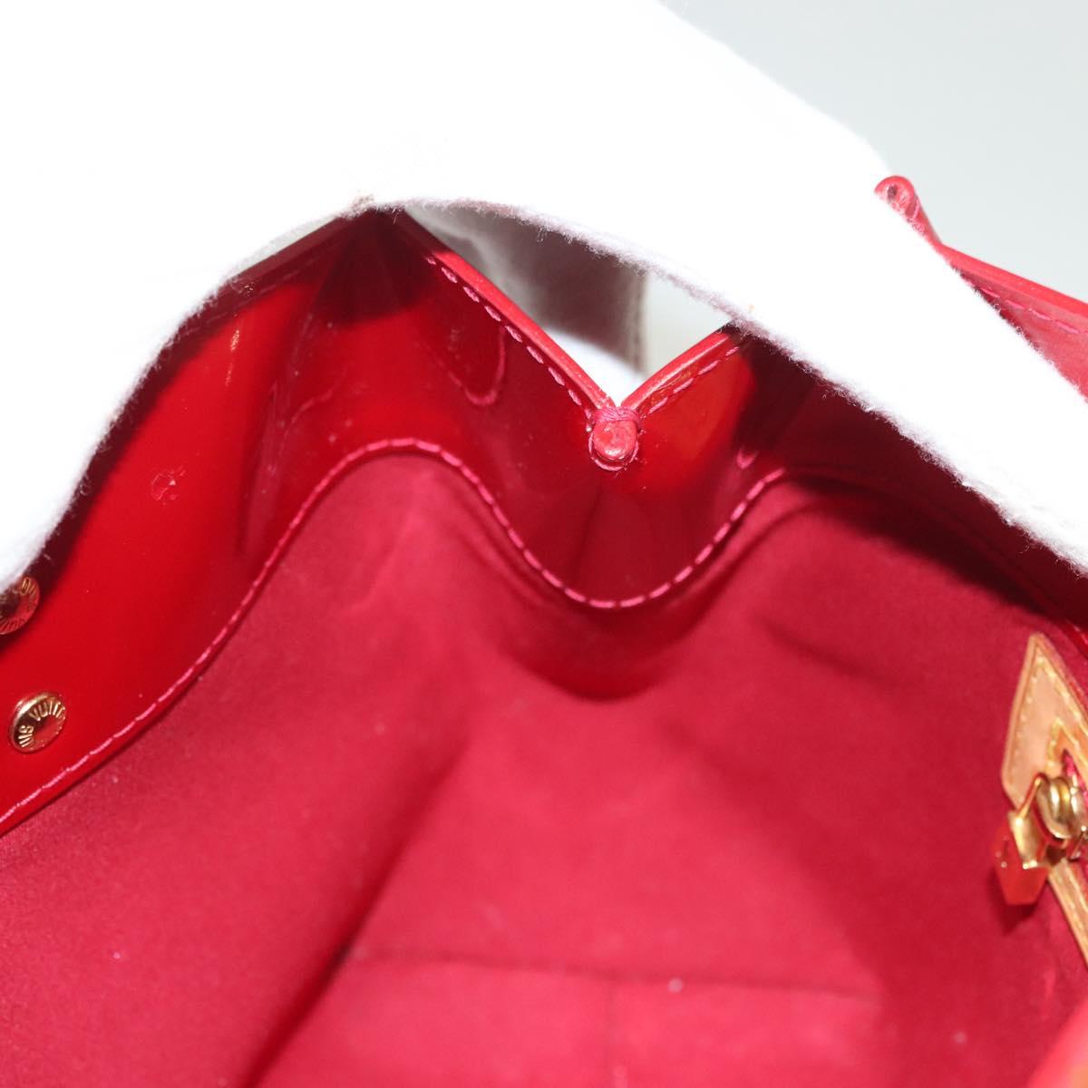 LOUIS VUITTON Monogram Vernis Reade PM Hand Bag Pomme D'amour M91990 Auth 130071