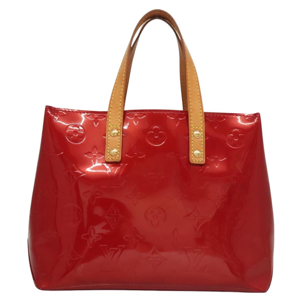 LOUIS VUITTON Monogram Vernis Reade PM Hand Bag Pomme D'amour M91990 Auth 130071