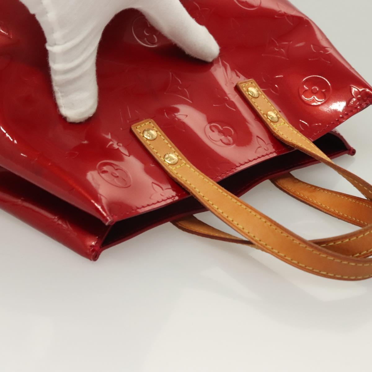 LOUIS VUITTON Monogram Vernis Reade PM Hand Bag Pomme D'amour M91990 Auth 130071