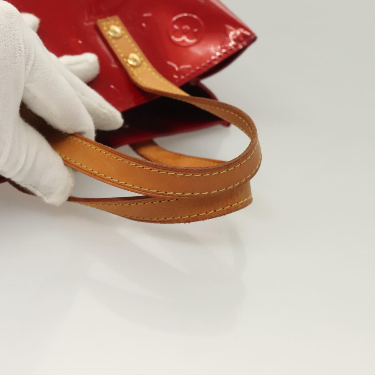 LOUIS VUITTON Monogram Vernis Reade PM Hand Bag Pomme D'amour M91990 Auth 130071