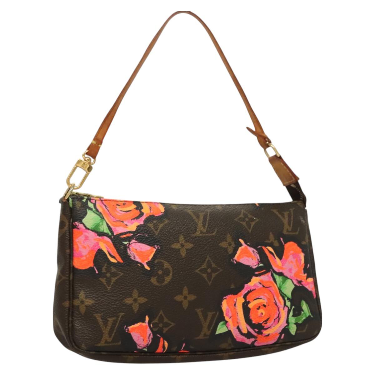 LOUIS VUITTON Monogram Rose Pochette Accessoires Pouch M48615 LV Auth 130072