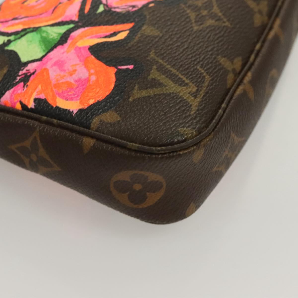 LOUIS VUITTON Monogram Rose Pochette Accessoires Pouch M48615 LV Auth 130072