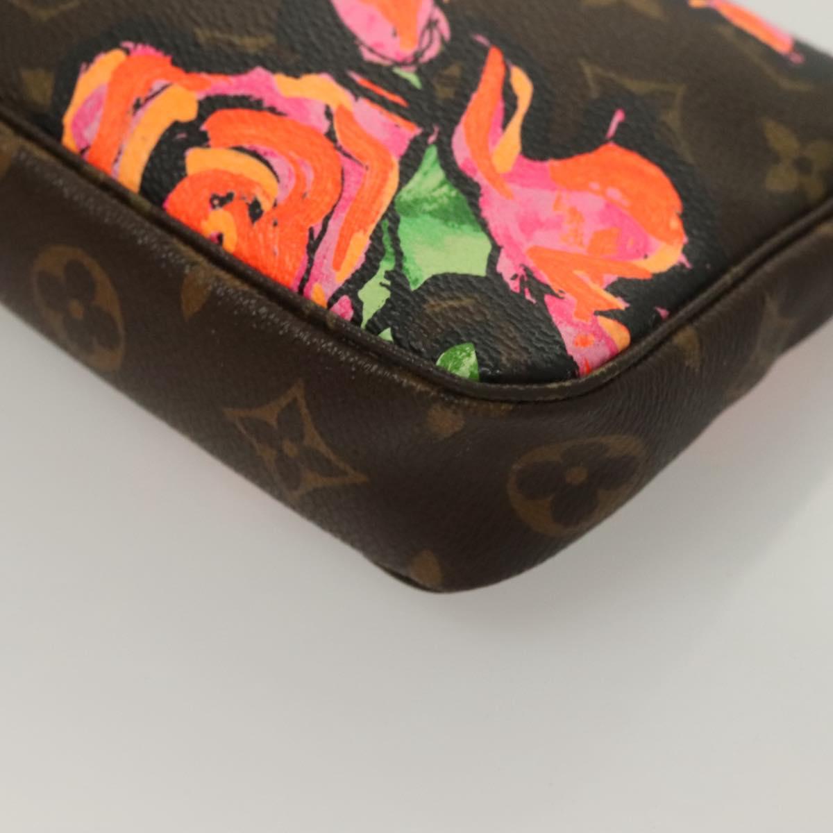 LOUIS VUITTON Monogram Rose Pochette Accessoires Pouch M48615 LV Auth 130072