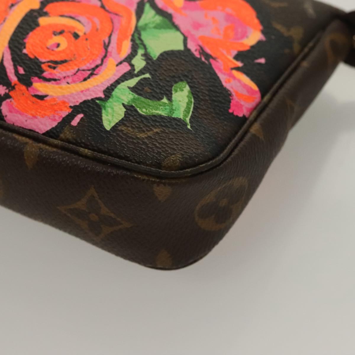 LOUIS VUITTON Monogram Rose Pochette Accessoires Pouch M48615 LV Auth 130072