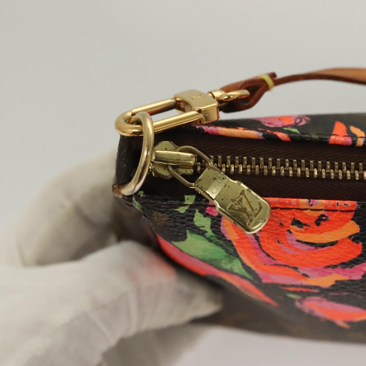 LOUIS VUITTON Monogram Rose Pochette Accessoires Pouch M48615 LV Auth 130072