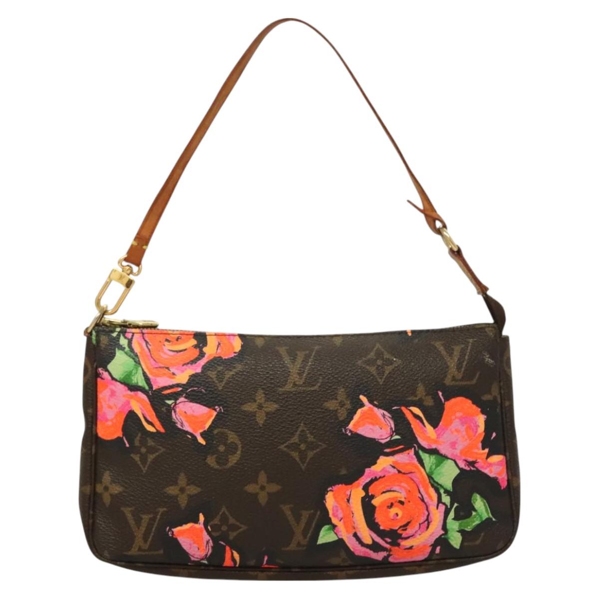 LOUIS VUITTON Monogram Rose Pochette Accessoires Pouch M48615 LV Auth 130072