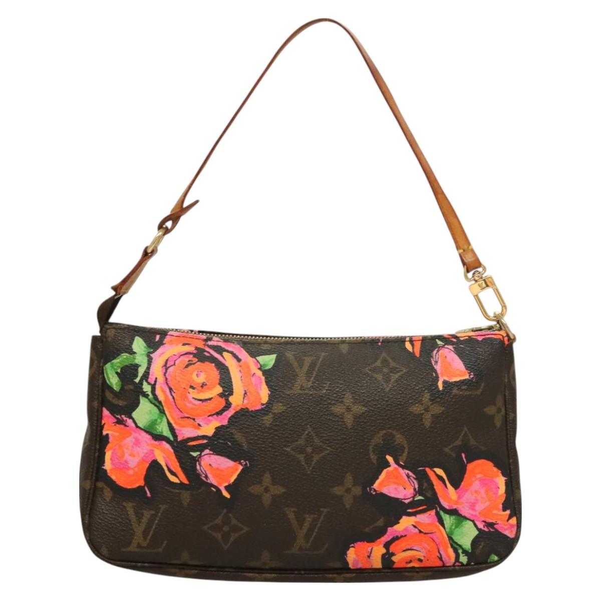 LOUIS VUITTON Monogram Rose Pochette Accessoires Pouch M48615 LV Auth 130072