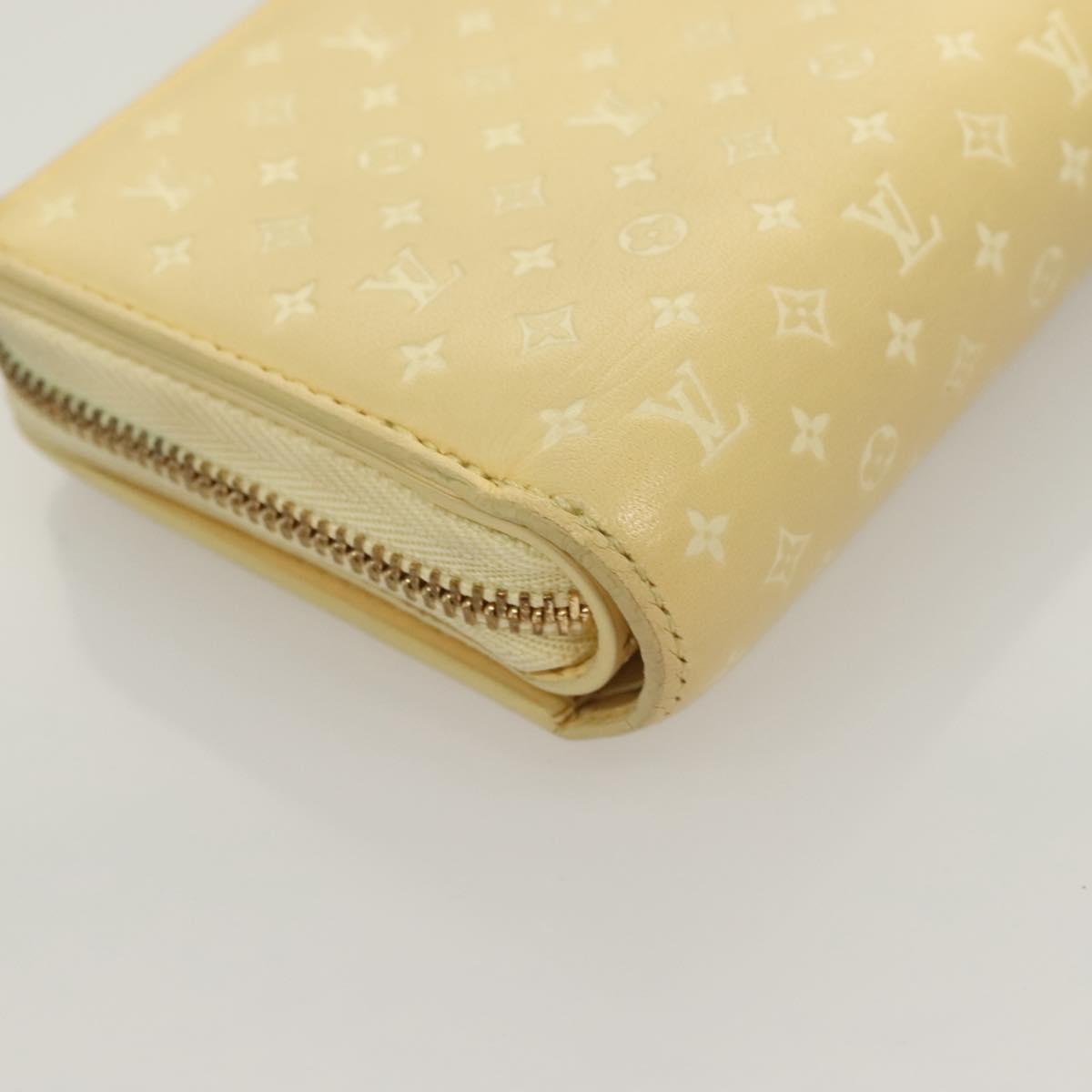 LOUIS VUITTON Nanogram Portefeuille Lou Wallet Ivory M82288 LV Auth 130082