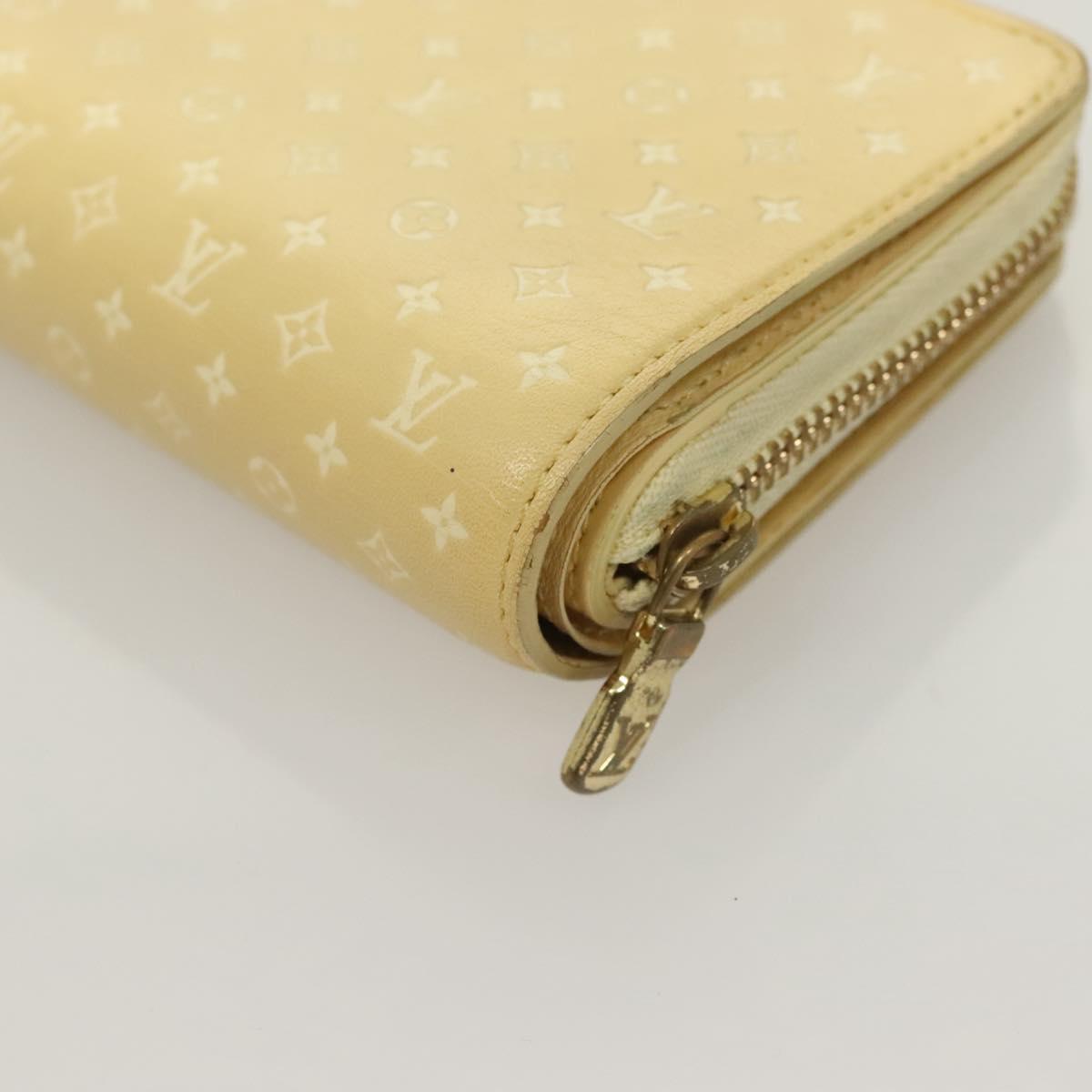 LOUIS VUITTON Nanogram Portefeuille Lou Wallet Ivory M82288 LV Auth 130082