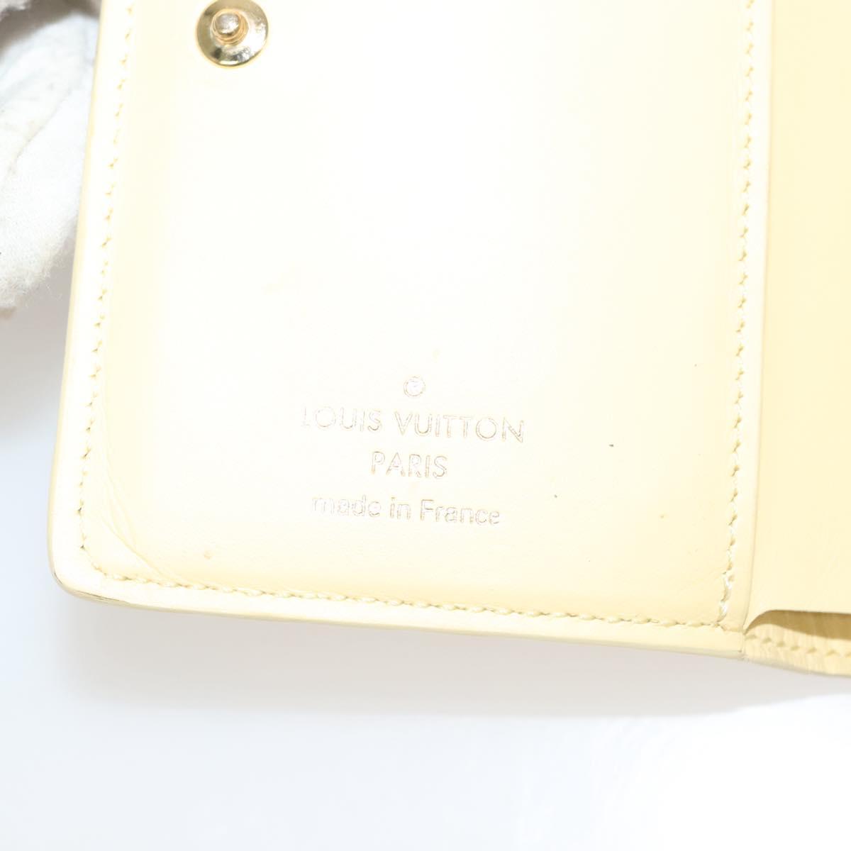 LOUIS VUITTON Nanogram Portefeuille Lou Wallet Ivory M82288 LV Auth 130082