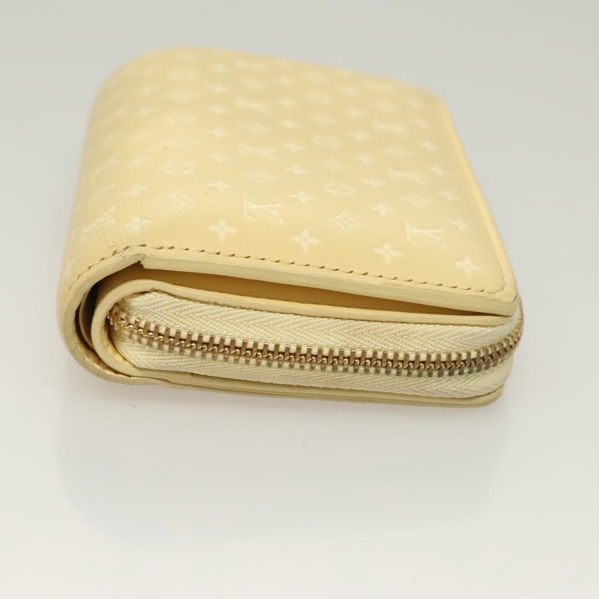 LOUIS VUITTON Nanogram Portefeuille Lou Wallet Ivory M82288 LV Auth 130082